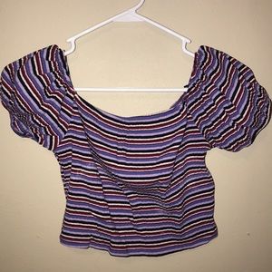 stripped crop top